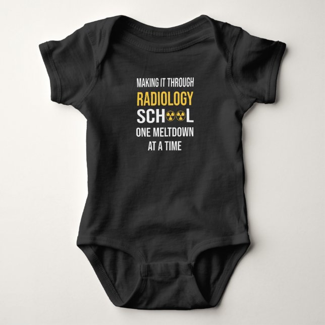 Health Technician X-ray Student Radiologist Baby Bodysuit (Front)