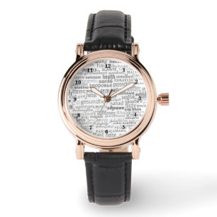 Health Text Multi Language Watch