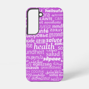 Health Text Text Custom Color Personalized Purple Samsung Galaxy S22 Case