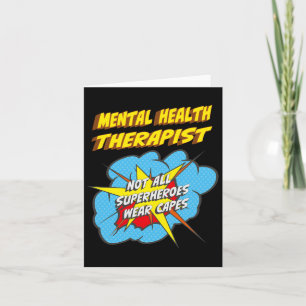 Health Therapist Fun Superhero Job Card