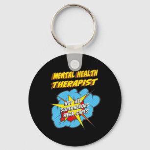 Health Therapist Fun Superhero Job  Keychain