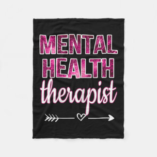 Health Therapist Mental Health Counselor Therapy Fleece Blanket