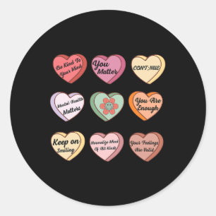 Health Valentines Mental Health Problem Counselor Classic Round Sticker