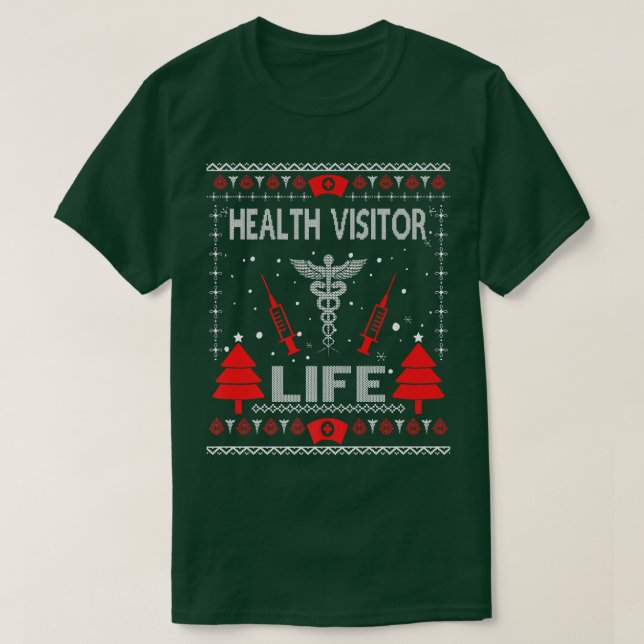 Health Visitor Life Ugly Christmas Sweaters Matchi (Design Front)