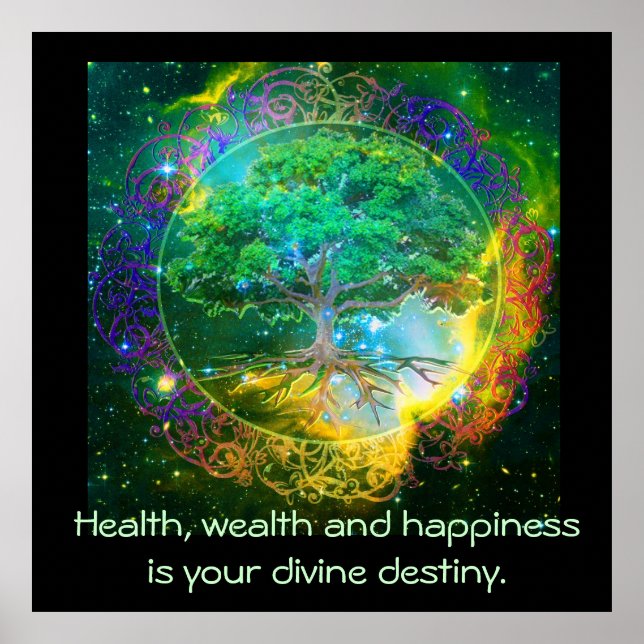 Health, Wealth & Happiness Poster (Front)
