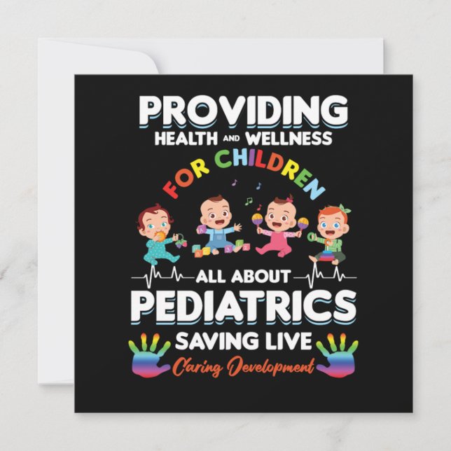 Health Wellness Pediatrics Pediatrician Doc Gift Invitation (Front)