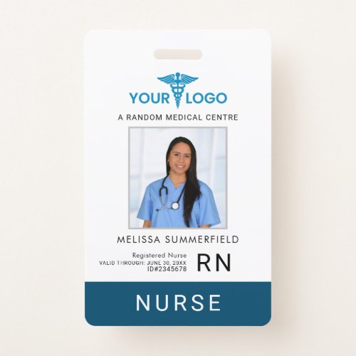 Healthcare Business Logo and Employee Photo ID  Badge
