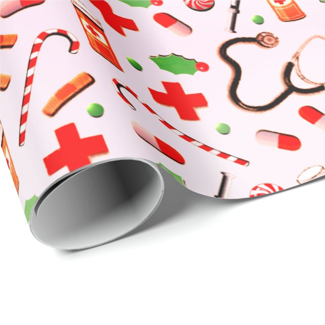 Healthcare Christmas Gift Wrapping Paper (Roll Corner)