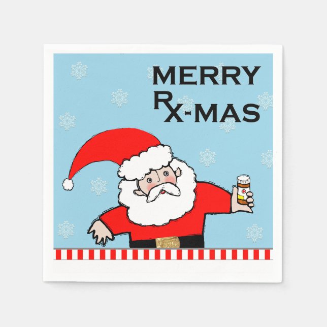 Healthcare Christmas Paper Napkins (Front)