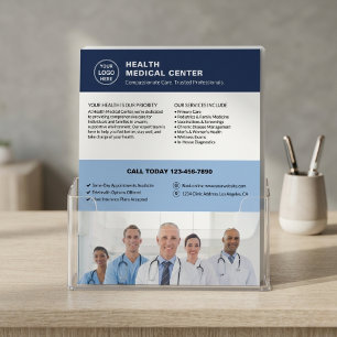 Healthcare Clinic Doctor Logo Photo QR Code  Flyer