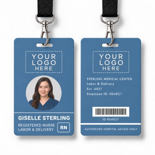 Healthcare Employee Photo Barcode ID Badge