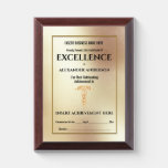 Healthcare Faux Gold Caduceus Foil Shimmer Award Plaque at Zazzle