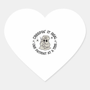 Healthcare Halloween, Creeping It Real One Patient Heart Sticker