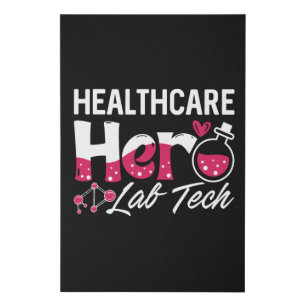 Healthcare Hero Lab Tech Laboratory Technician Faux Canvas Print