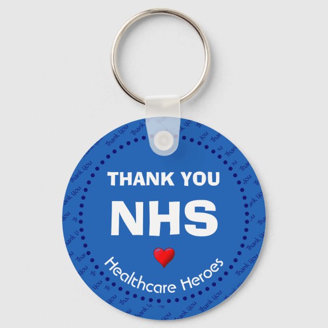 Healthcare Heroes | THANK YOU NHS  Keychain (Front)