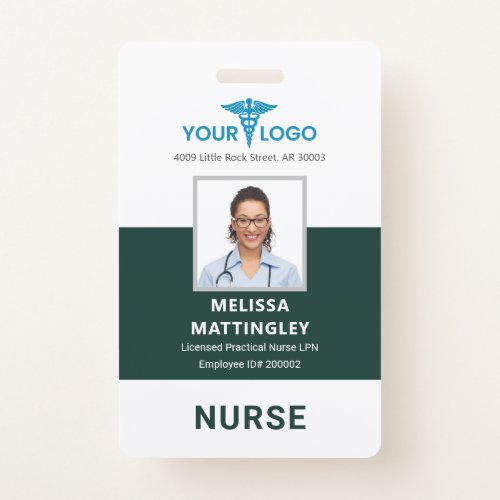 Healthcare Hospital Employee Logo and Photo ID Badge