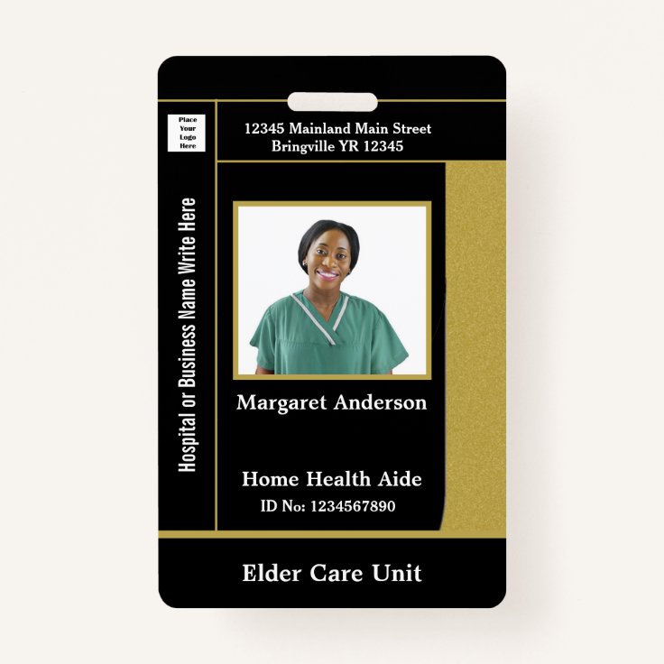 Healthcare Hospital Worker ID Identification Card Badge Zazzle