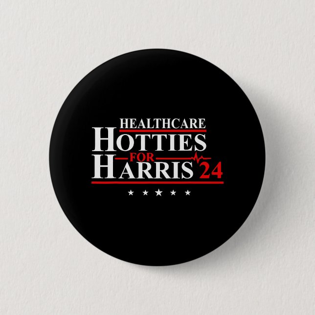 Healthcare Hotties For Harris 24 Design  Button (Front)