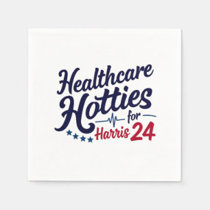 Healthcare Hotties for Harris 24 Election Kamala Napkins