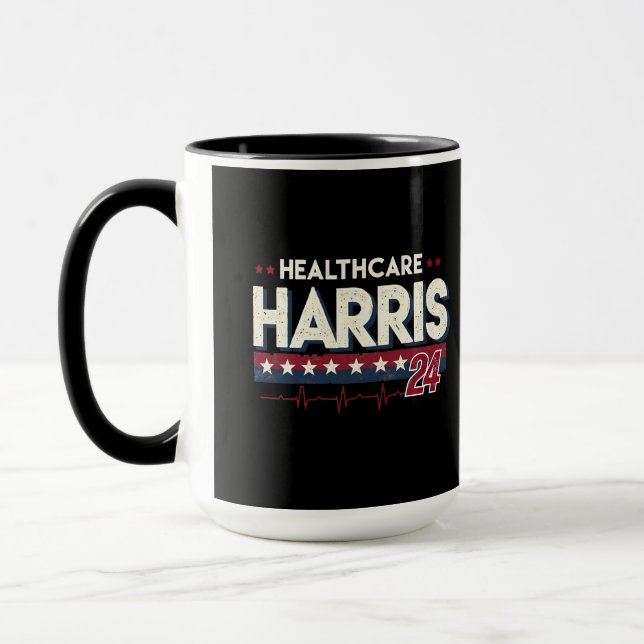 HealthCare Hotties For Harris 24 Kamala Walz Nurse Mug (Left)