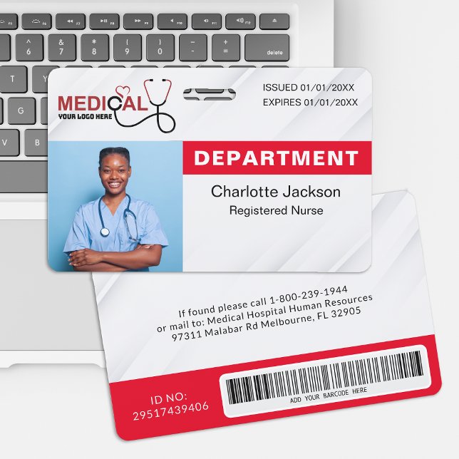Healthcare Identification Custom Employee Badge (Creator Uploaded)