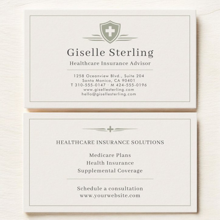 Healthcare Insurance Advisor Business Card