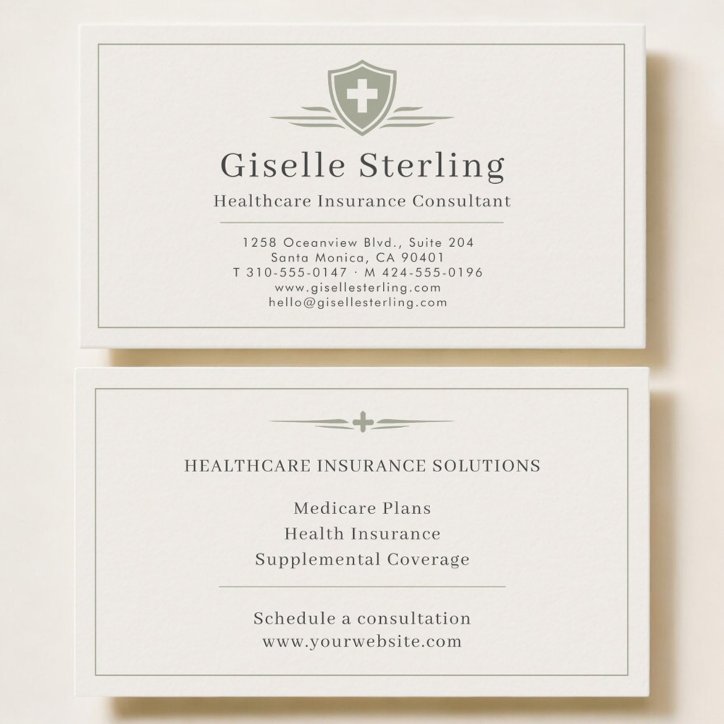 Healthcare Insurance Consultant Business Card