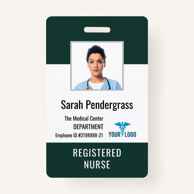 Healthcare Medical Center Staff Photo ID Badge (Front)