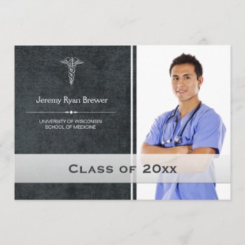 Healthcare Medical Graduation Photo Announcement by Medical_Art at Zazzle