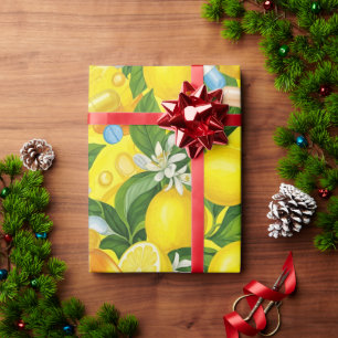 Healthcare & Pharmacy Lemon Yellow Capsule Wrapping Paper