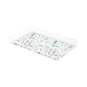 Healthcare Physician Medical Supplies Pattern Acrylic Tray