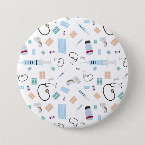 Healthcare Physician Medical Supplies Pattern Button