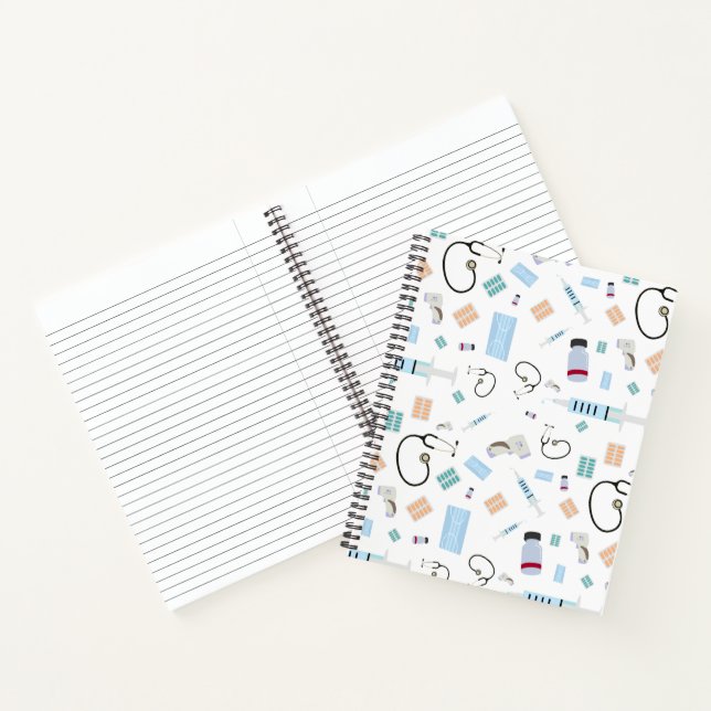 Healthcare Physician Medical Supplies Pattern Notebook (Inside)
