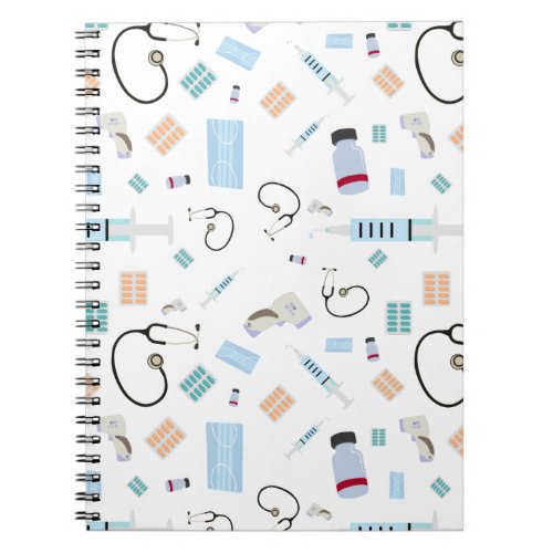 Healthcare Physician Medical Supplies Pattern Notebook
