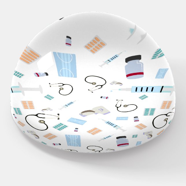 Healthcare Physician Medical Supplies Pattern Paperweight (Angled)