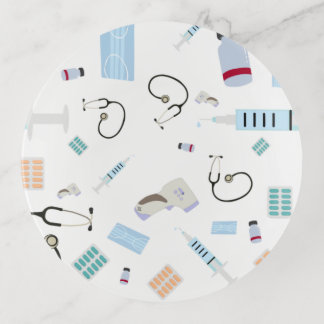 Healthcare Physician Medical Supplies Pattern Trinket Tray