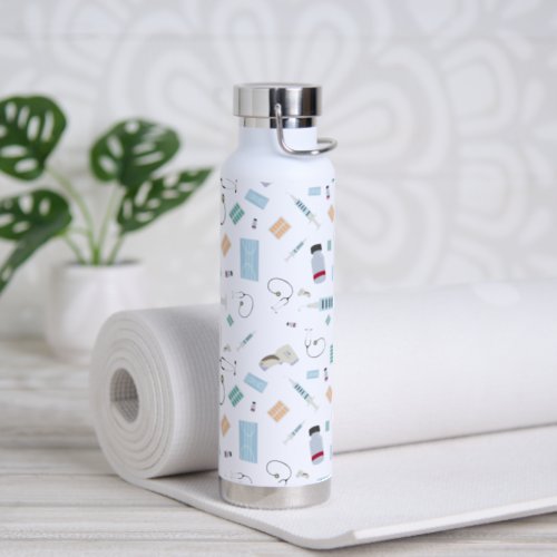 Healthcare Physician Medical Supplies Pattern Water Bottle