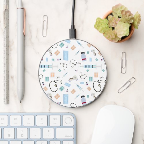 Healthcare Physician Medical Supplies Pattern Wireless Charger