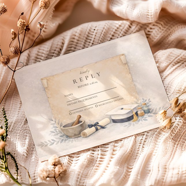 Healthcare Professional Graduation RSVP Card (Creator Uploaded)