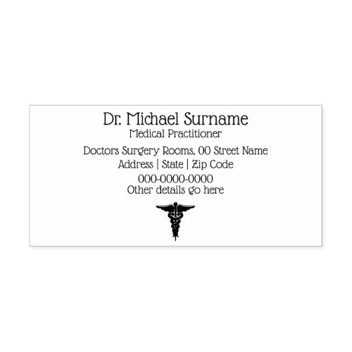 Healthcare professionals doctors DIY caduceus Self_inking Stamp