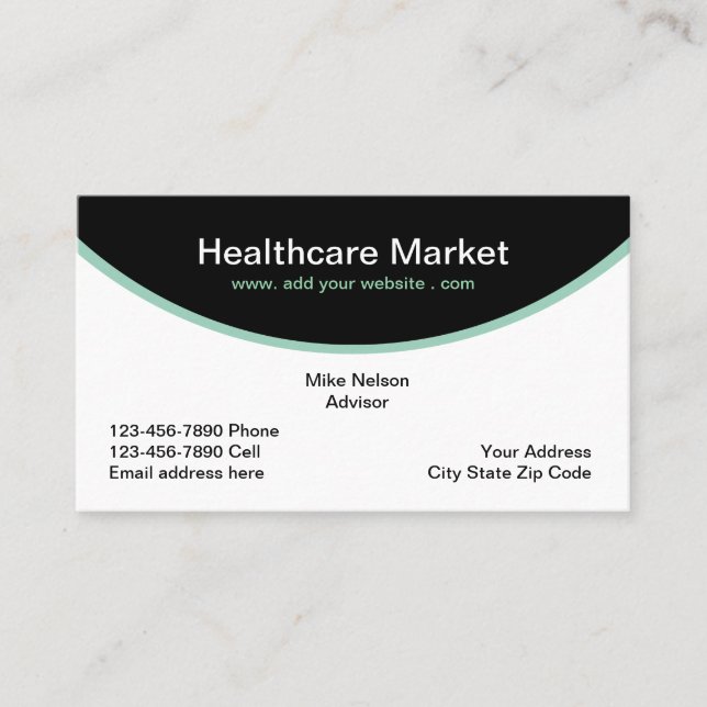Healthcare Services Design Business Card (Front)