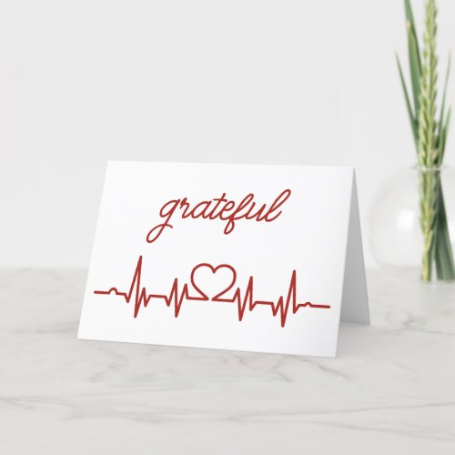 Healthcare Staff Heartbeat Thank You Card