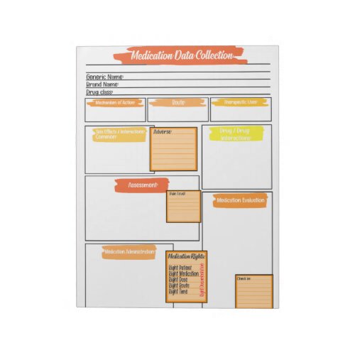 Healthcare Student Medication Template  Notepad