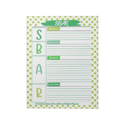 Healthcare Student SBAR Template is a powerful Notepad