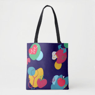 Healthcare Themed – Colorful Medical Design Tote Bag