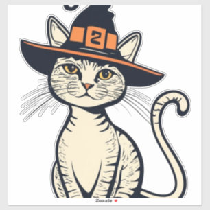 Healthcare Whiskers One Spooky Nurse Cat Design Sticker