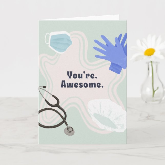 Healthcare Worker Encouragement Blank Card (Small Plant)