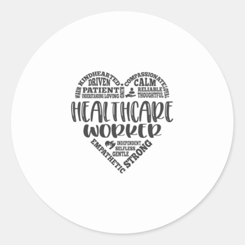 Healthcare worker health care worker classic round sticker