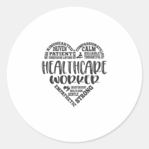 Healthcare worker, health care worker classic round sticker