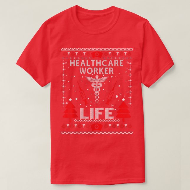 Healthcare Worker Life Ugly Christmas Sweaters Mat (Design Front)